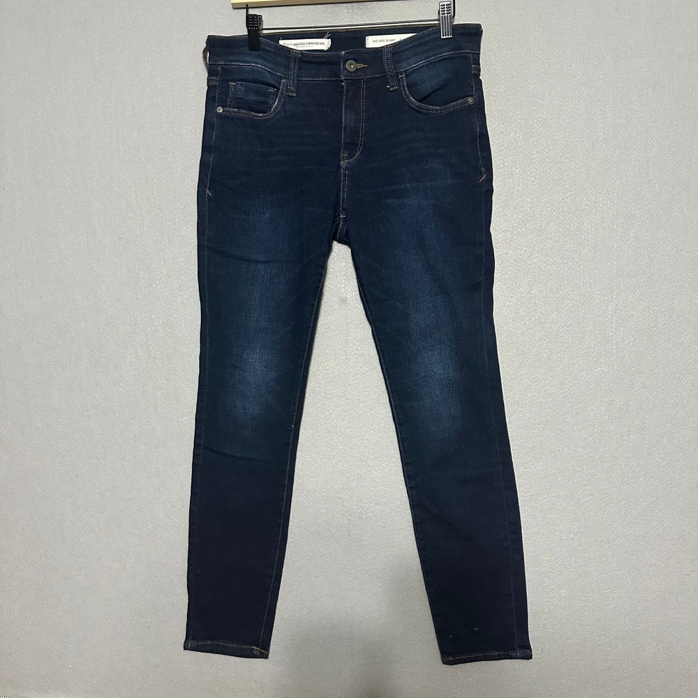 Pilcro and the Letterpress Anthropologie Mid-Rise Skinny Jeans Dark Wash 29